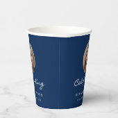 Photo Celebration of Life Funeral Memorial Blue 紙コップ (右)