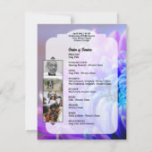 Photo Celebration of Life with Blue Chrysanthemum 招待状 (裏面)