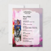 Photo Celebration Program — Pink Chrysanthemum 招待状 (裏面)