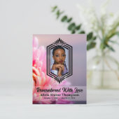 Photo Celebration Program — Pink Chrysanthemum 招待状 (スタンド正面)