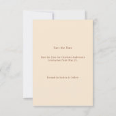 Photo champagne Graduation party Save the Date セーブザデート (裏面)