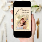 Photo Champagne Graduation party Save the Date セーブザデート