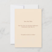 Photo Champagne Graduation party Save the Date セーブザデート (裏面)