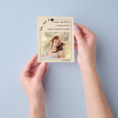 Photo Champagne Graduation Save the Date チラシ (手)