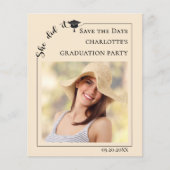 Photo Champagne Graduation Save the Date チラシ (正面)