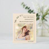 Photo Champagne Graduation Save the Date Card (スタンド正面)