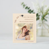 Photo Champagne Graduation Save the Date card (スタンド正面)