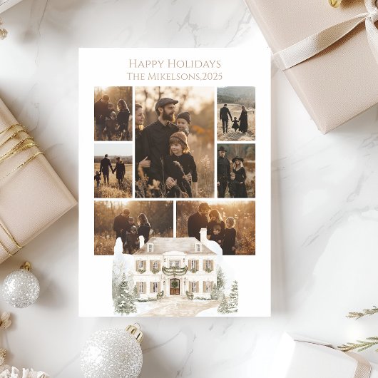 Photo Champagne Manor Family Christmas シーズンカード