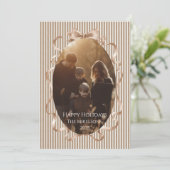 Photo Champagne Ribbon Christmas シーズンカード (スタンド正面)