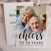 Photo Cheers Black Script 50th Anniversary Party 招待状