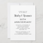 Photo Cheers Black Script 50th Anniversary Party 招待状 (裏面)