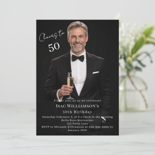 Photo cheers guy birthday 招待状 (スタンド正面)