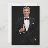 Photo cheers guy birthday 招待状 (裏面)