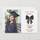 Photo Chic Coquette Graduation Celebration 案内状 (正面)