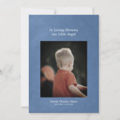 Photo Child Remembering Blue Faux Metallic Effect (正面)