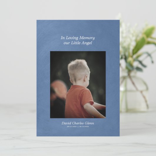 Photo Child Remembering Blue Faux Metallic Effect (スタンド正面)