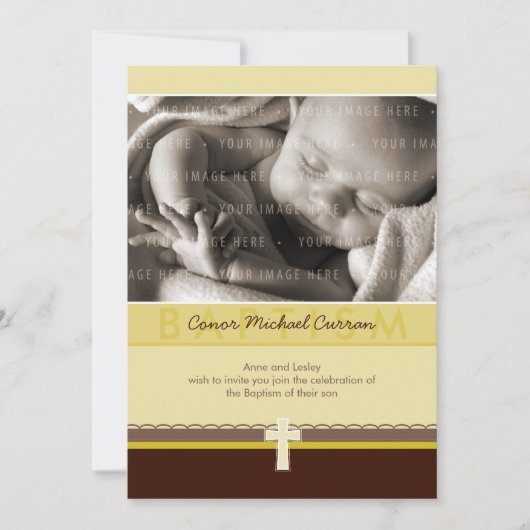 PHOTO CHRISTENING INVITES :: pure 4 P 招待状 (正面)