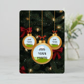 Photo Christmas Card 箔シーズンカード (立ち正面)