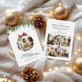 Photo Christmas Card Minimalist Boho Holiday Card シーズンカード