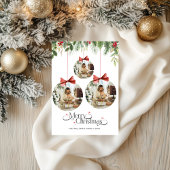 Photo Christmas Card Minimalist Boho Holiday Card シーズンカード
