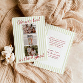 Photo Christmas Cards, Glory to God Religious Card 招待状