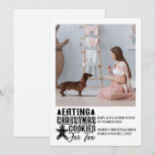 Photo Christmas Cookies for 2 Pregnancy シーズンカード (正面/裏面)