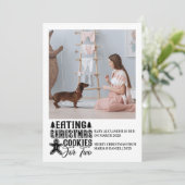 Photo Christmas Cookies for 2 Pregnancy シーズンカード (スタンド正面)