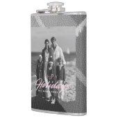 Photo christmas Happy Holiday vinyl wrapped  Flask フラスク (左)