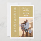 Photo Christmas Modern Geometric Squared Shapes シーズンカード (正面)