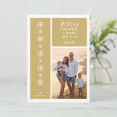 Photo Christmas Modern Geometric Squared Shapes シーズンカード (スタンド正面)