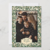 Photo Classic Winter Greenery Christmas シーズンカード (正面)