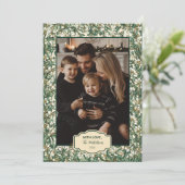 Photo Classic Winter Greenery Christmas シーズンカード (スタンド正面)