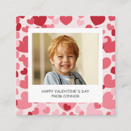 Photo Classroom Valentine Mini Card Personalized エンクロージャーカード