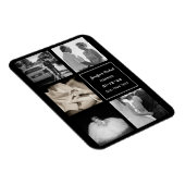 PHOTO COLLAGEの結婚発願の更新記念日BLK マグネット (右側)