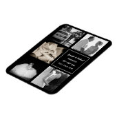 PHOTO COLLAGEの結婚発願の更新記念日BLK マグネット (左側)