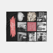 PHOTO COLLAGEの結婚誓い更新記念日コラ フリースブランケット (正面(横))