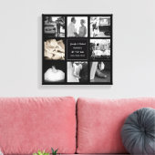 PHOTO COLLAGEの結婚誓い更新記念日シック キャンバスプリント (インサイチュ (リビング))