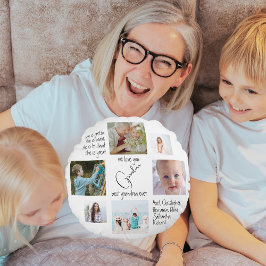 Photo Collageモダン We Love You Grand 最高の Ever ラウンドクッション