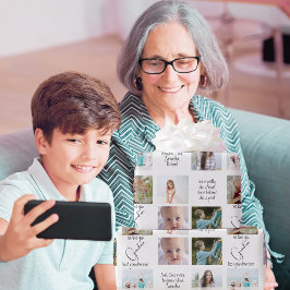 Photo Collageモダン We Love You Grand 最高の Ever ラッピングペーパー