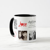 PHOTO COLLAGE第5回第10回第15回記念モダン マグカップ (正面左)