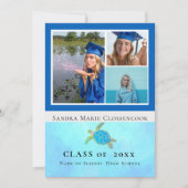 Photo Collage 航海の Blue Starfish卒業アン 案内状 (正面)