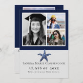 Photo Collage 航海の Starfish Navy卒業 案内状 (正面/裏面)