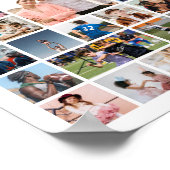 Photo Collage 100 Pictures Birthday Gift Square ポスター (角)