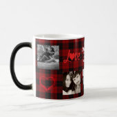 PHOTO COLLAGE 10th 15th Anniversary Buffalo Plaid モーフィングマグカップ (左)