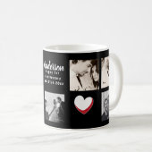 PHOTO COLLAGE 20th 25th 30th Anniversary Black コーヒーマグカップ (正面右)