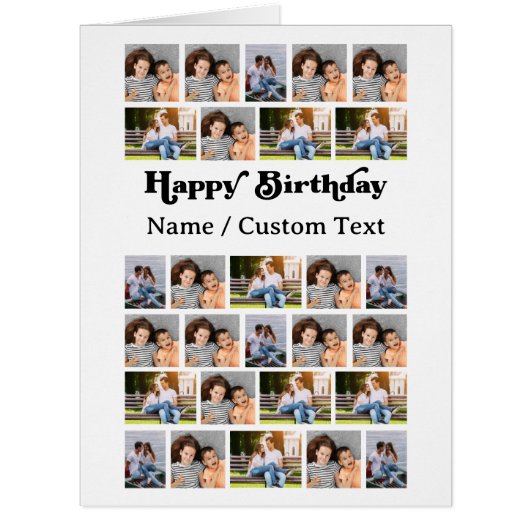 Photo Collage 34写真Any Age誕生日 (正面)