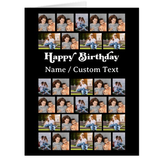 Photo Collage 34写真Any Age誕生日 (正面)