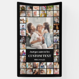 Photo Collage 39 Picture Custom 3x5 Vertical Party 横断幕