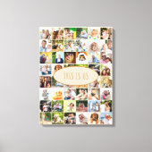 Photo Collage 40写真こちらUs Cream キャンバスプリント (正面)