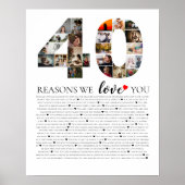 photo collage anniversary 40 Reasons we Love ポスター (正面)
